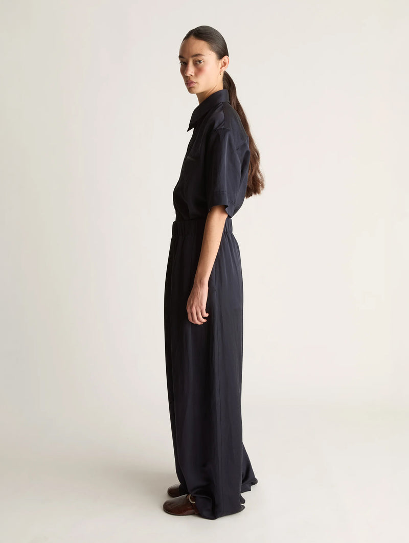 Powell Wide Leg Pant in Navy