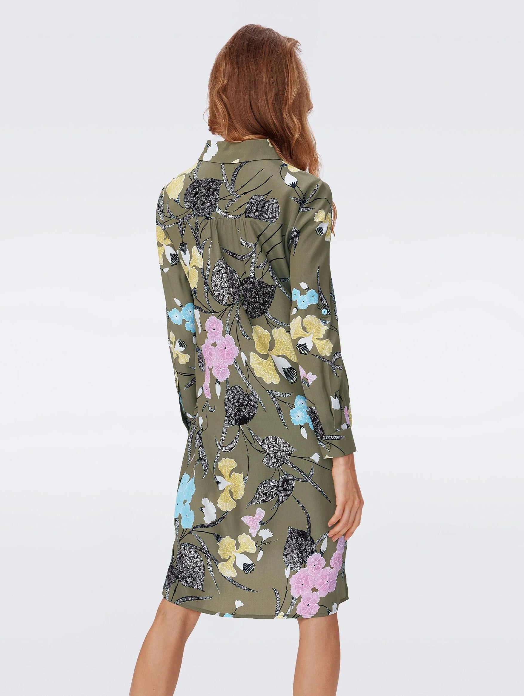 Prita Dress in Olive Floral