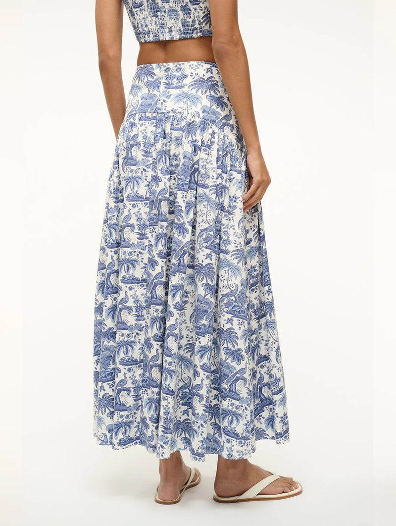 Procida Skirt in Blue Toile