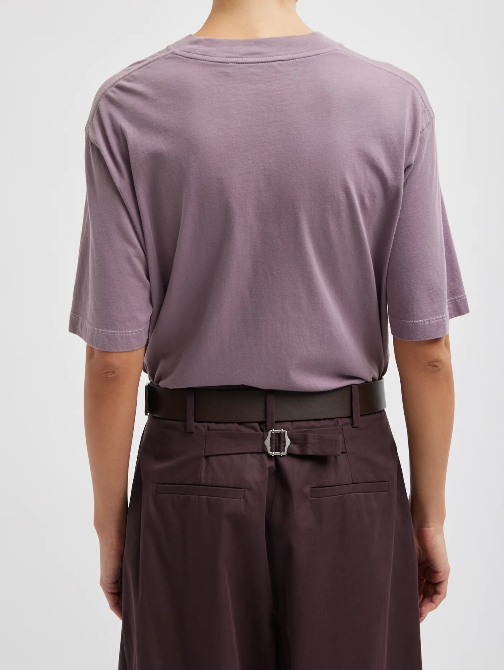 Program Mock Neck T Shirt in Plum