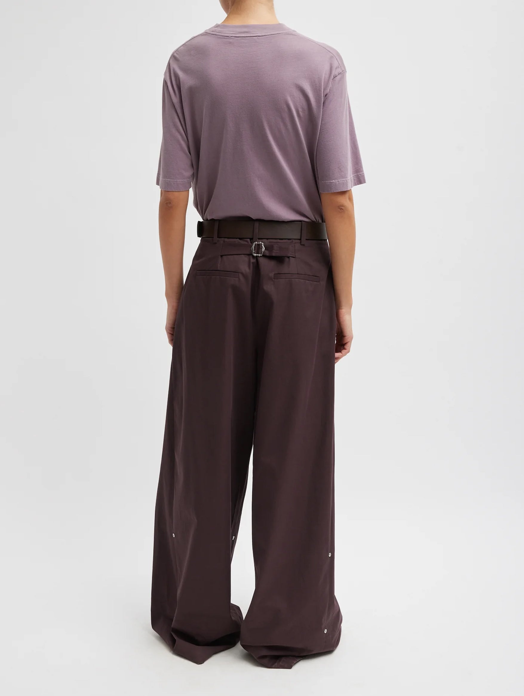 Program Mock Neck T Shirt in Plum