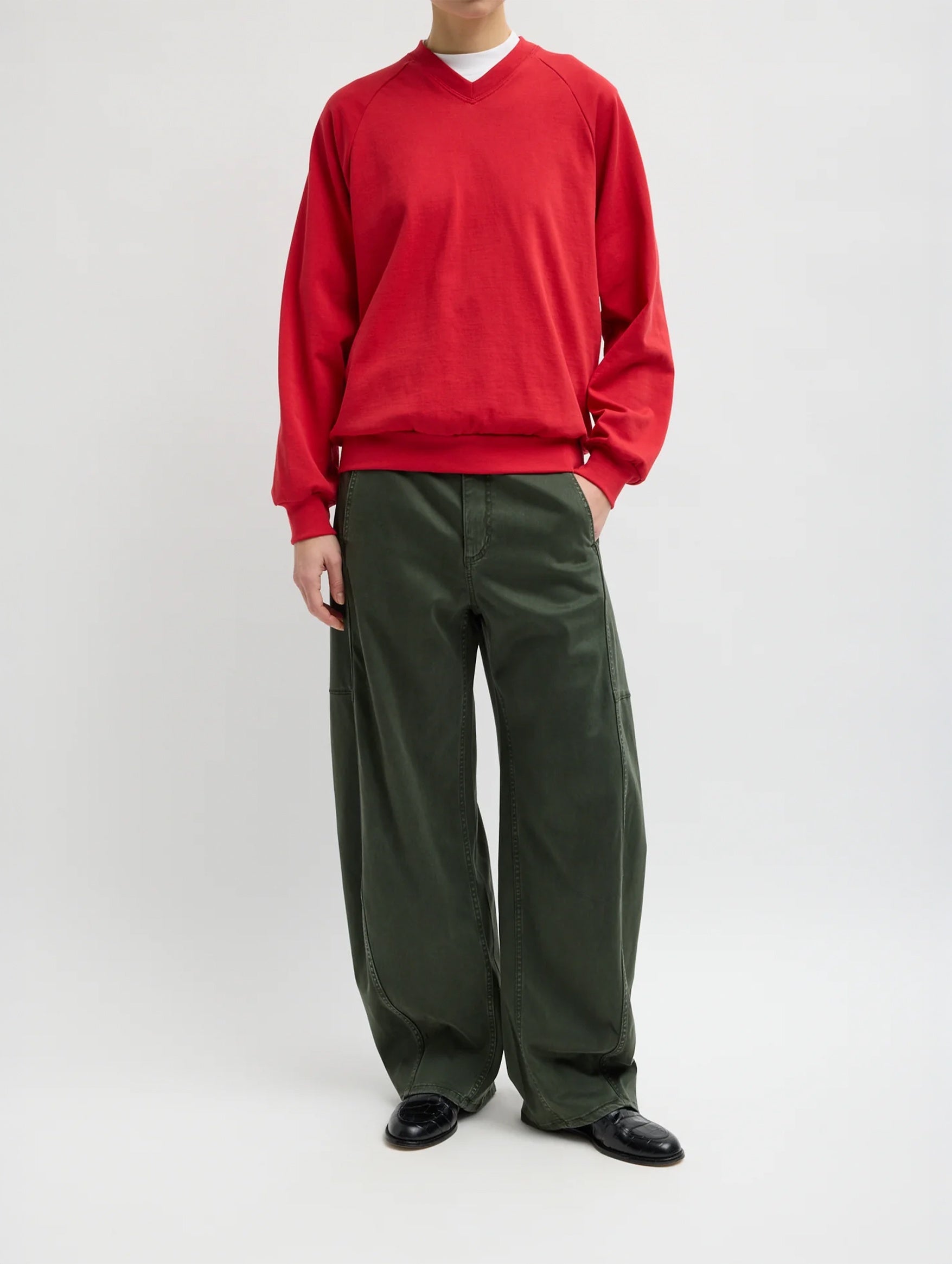 Reactive Garment Dyed Stretch Twill Sid Pant (Regular) in Army Green