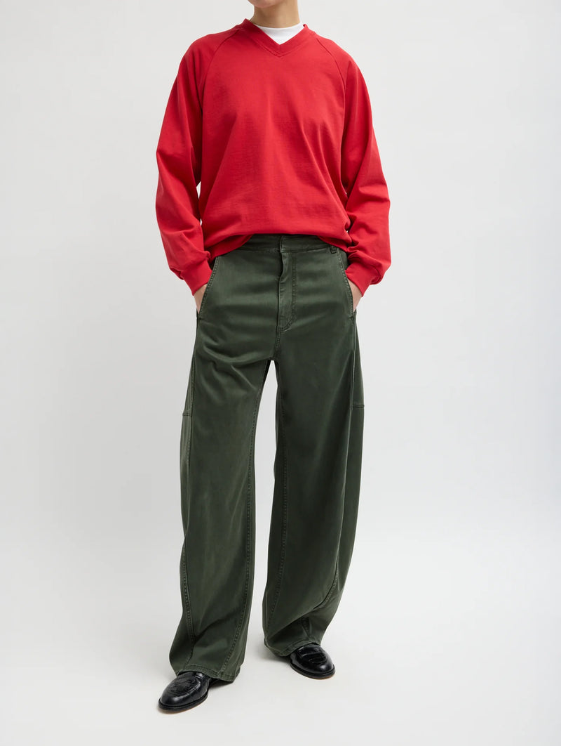 Reactive Garment Dyed Stretch Twill Sid Pant (Regular) in Army Green