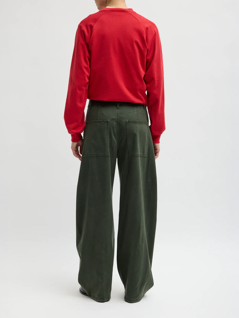 Reactive Garment Dyed Stretch Twill Sid Pant (Regular) in Army Green