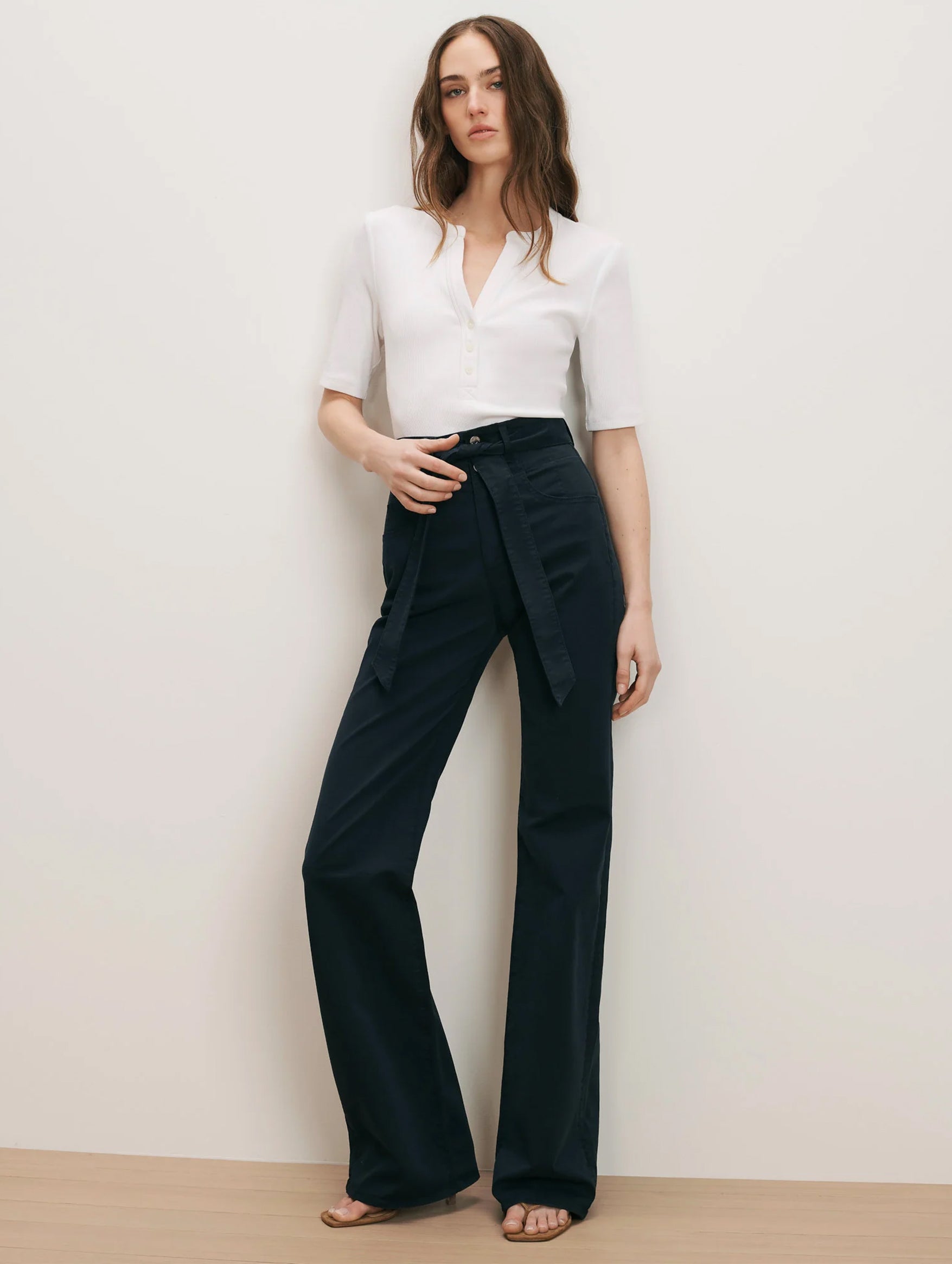 Rosanna Wide-Leg Pant in Navy