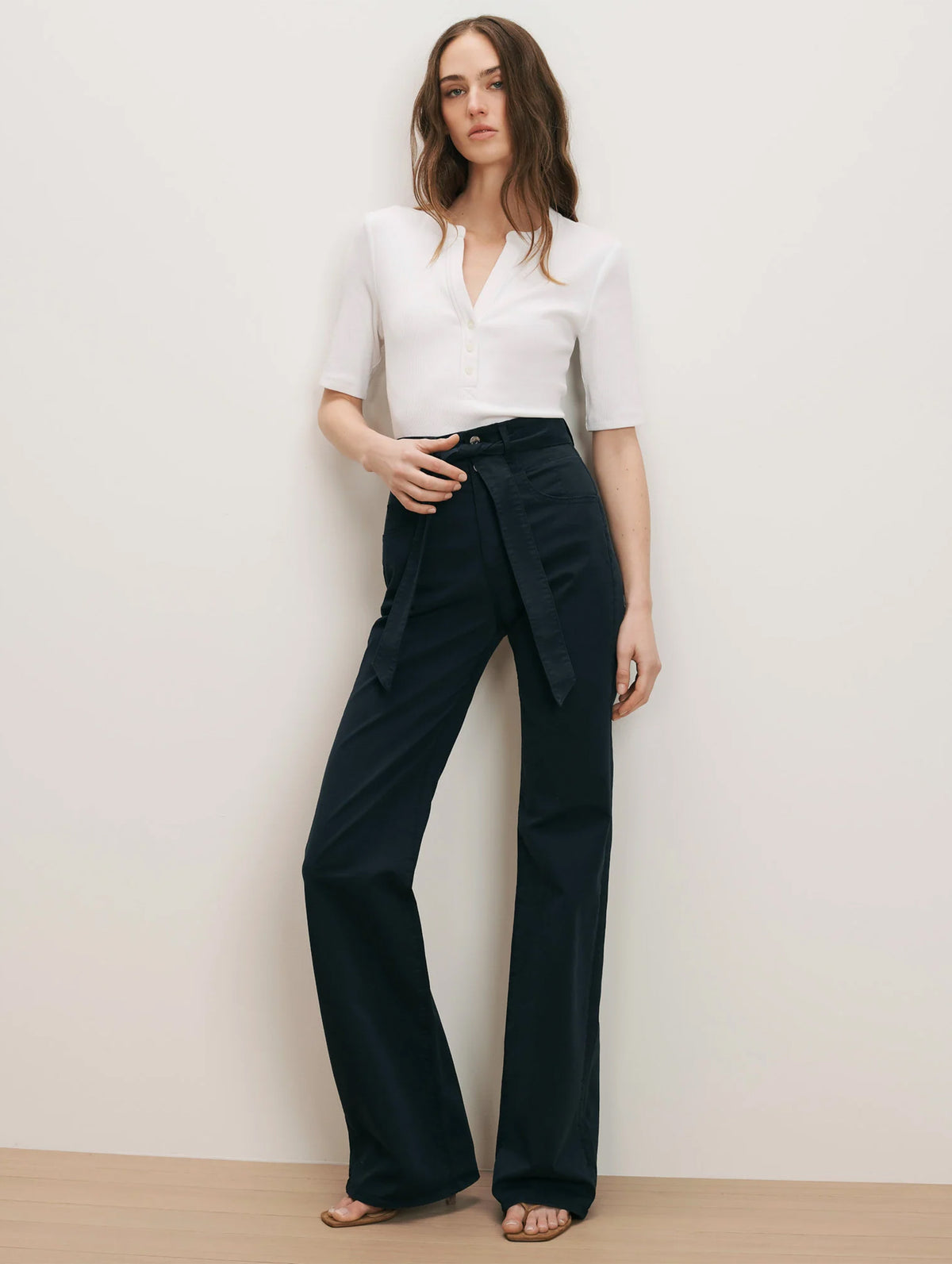 Rosanna Wide-Leg Pant in Navy