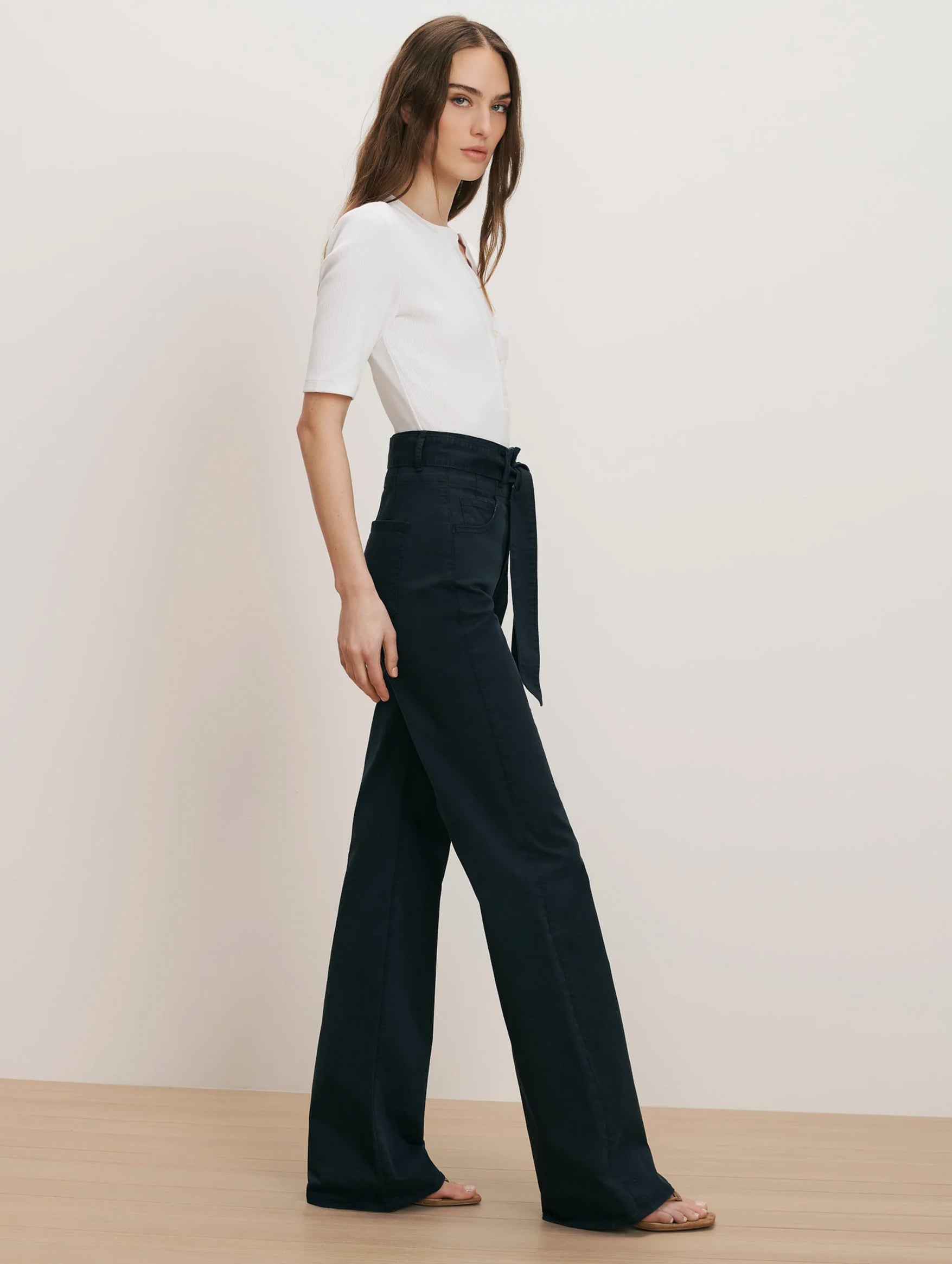 Rosanna Wide-Leg Pant in Navy