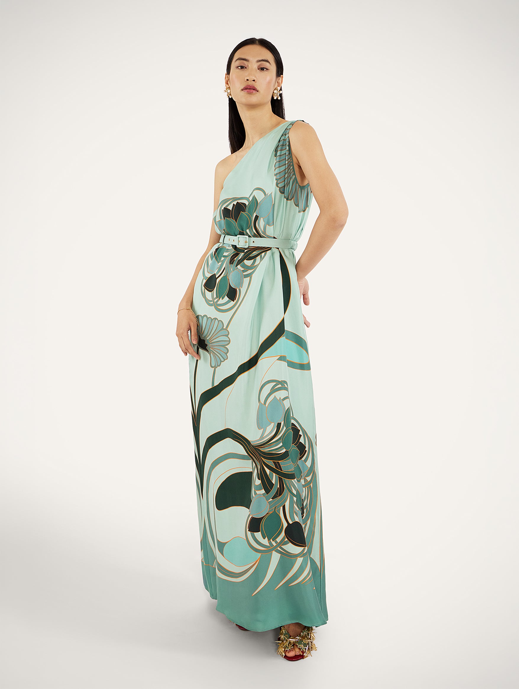 Roy Dress in Blooming Tulip Placée Mint