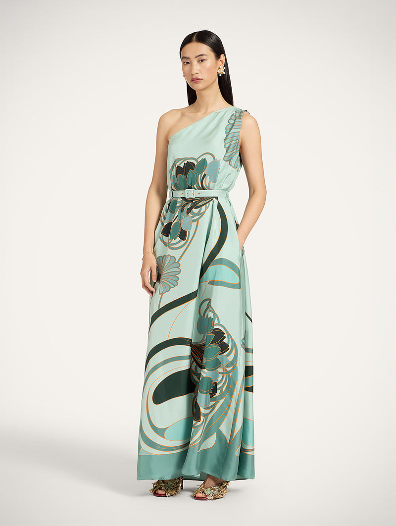 Roy Dress in Blooming Tulip Placée Mint