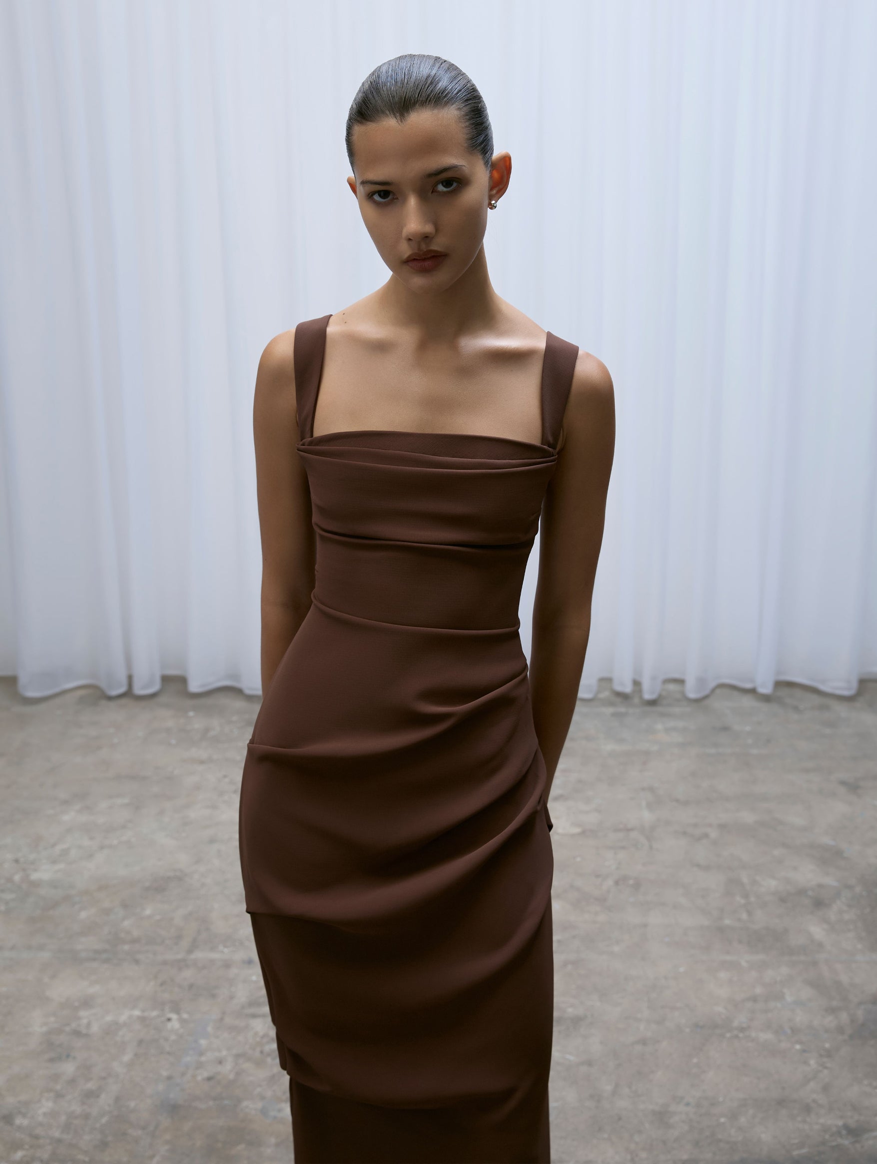 Raf Dress in Chocolate