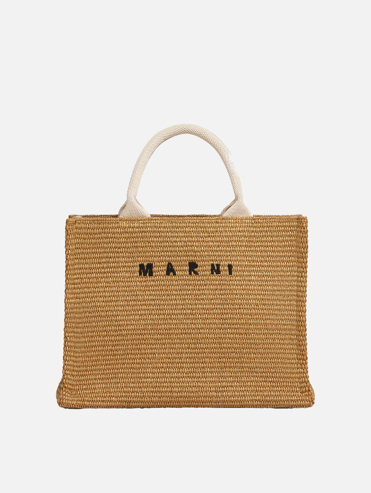 Natural Raffia Effect Small Tote Bag in Natural