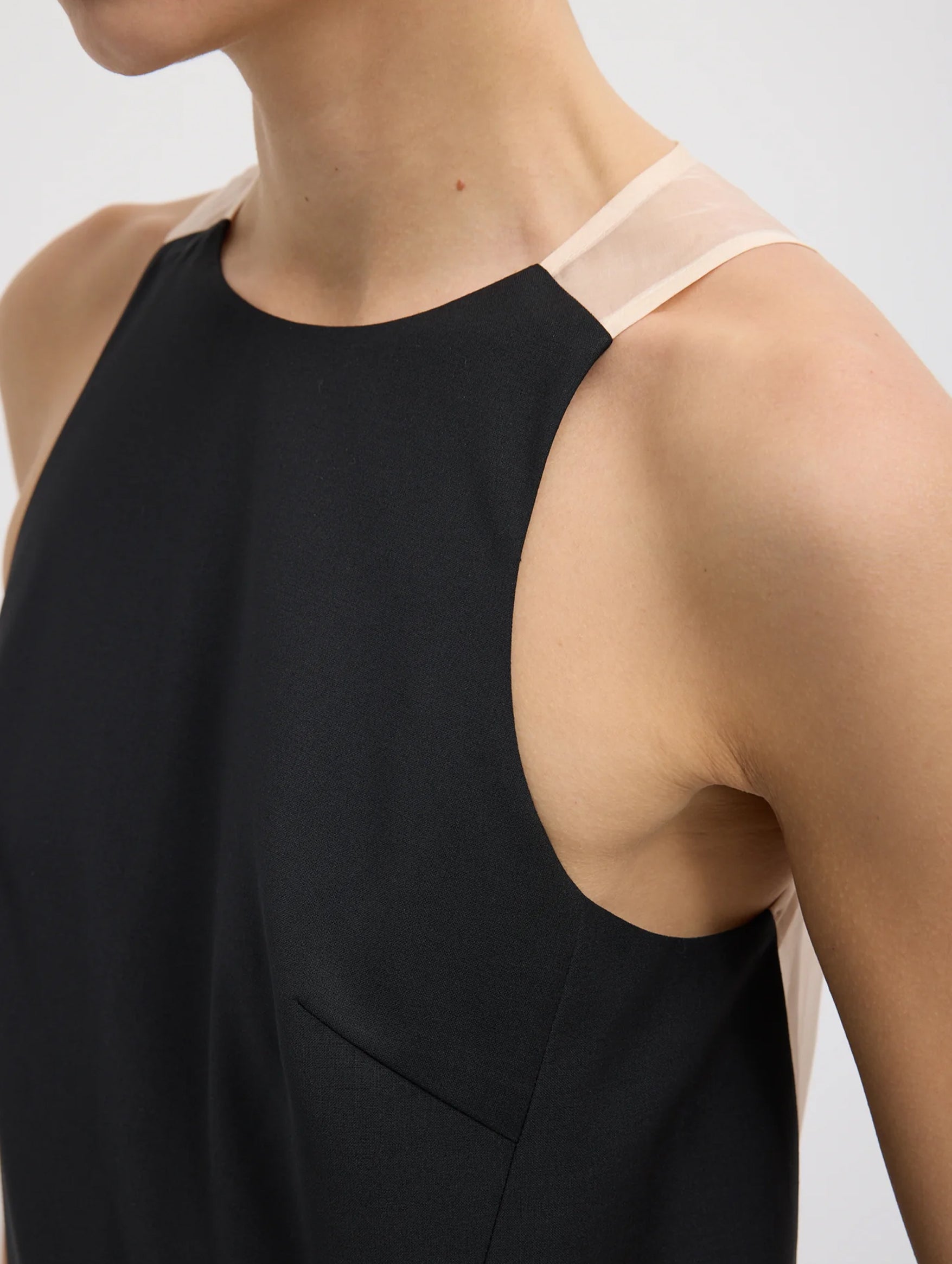 Recycled Tropical Wool Jumpsuit in Black