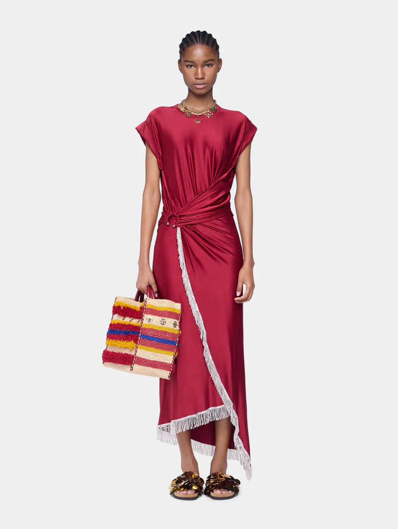 Robe Long Dress in Ruby Red