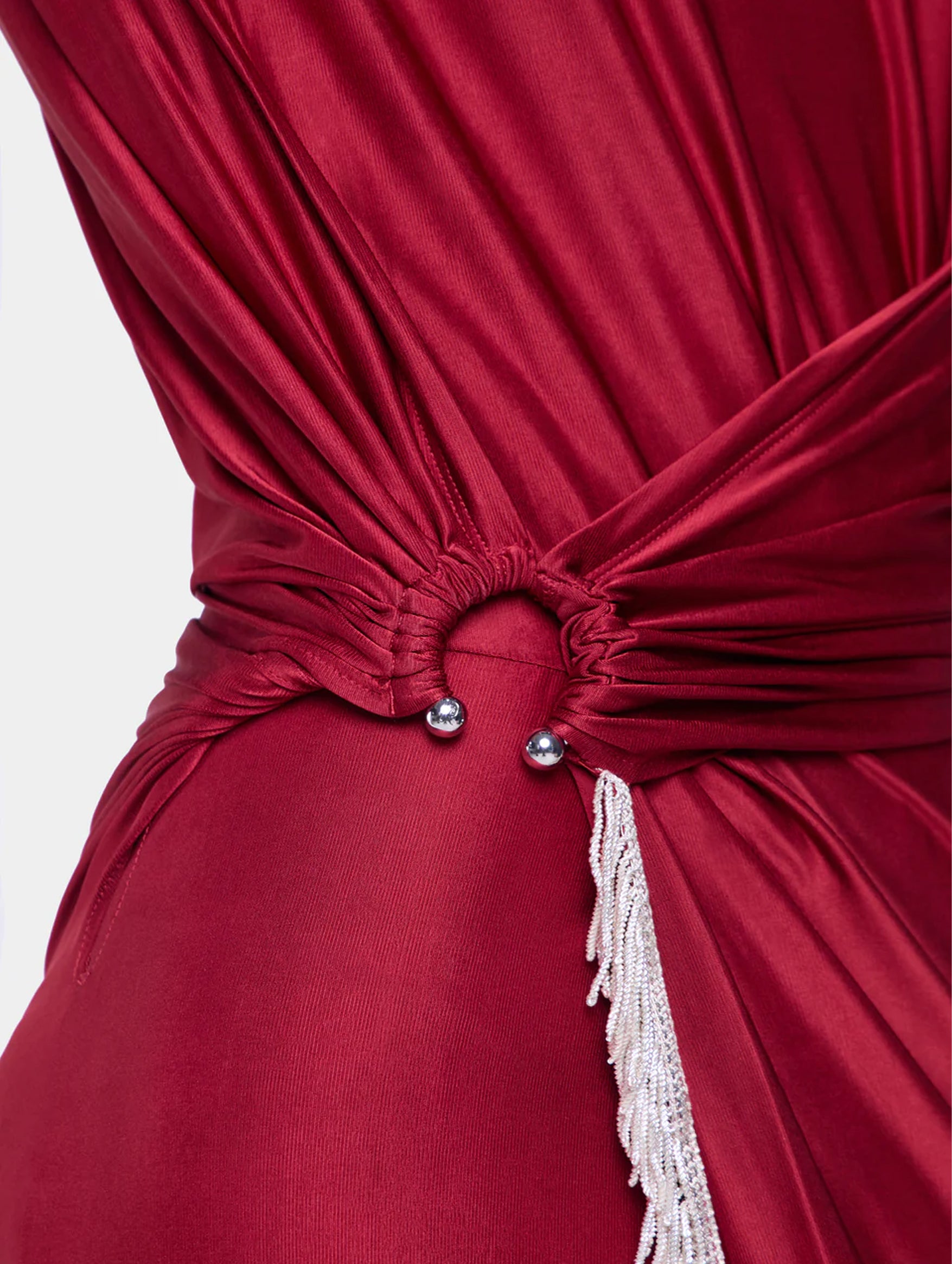 Robe Long Dress in Ruby Red