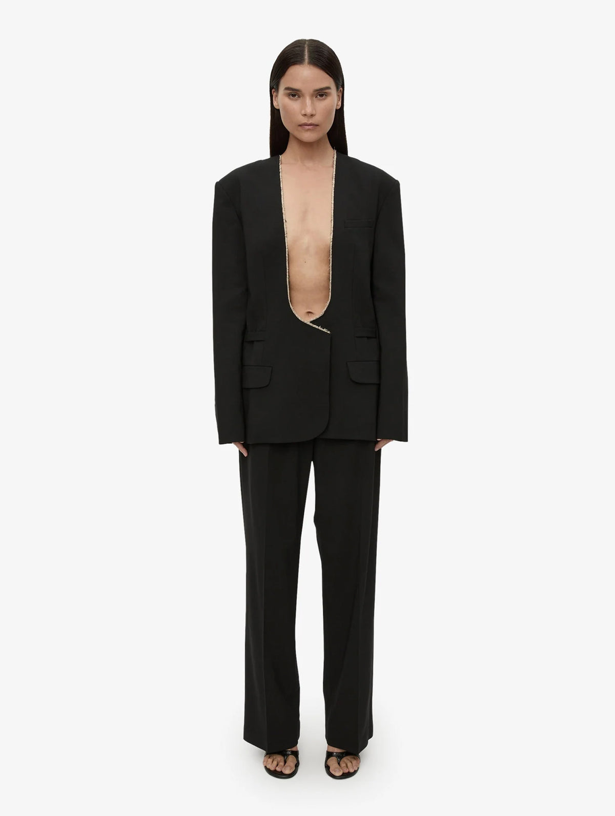 Redux Sculpt Bias Trouser in Black