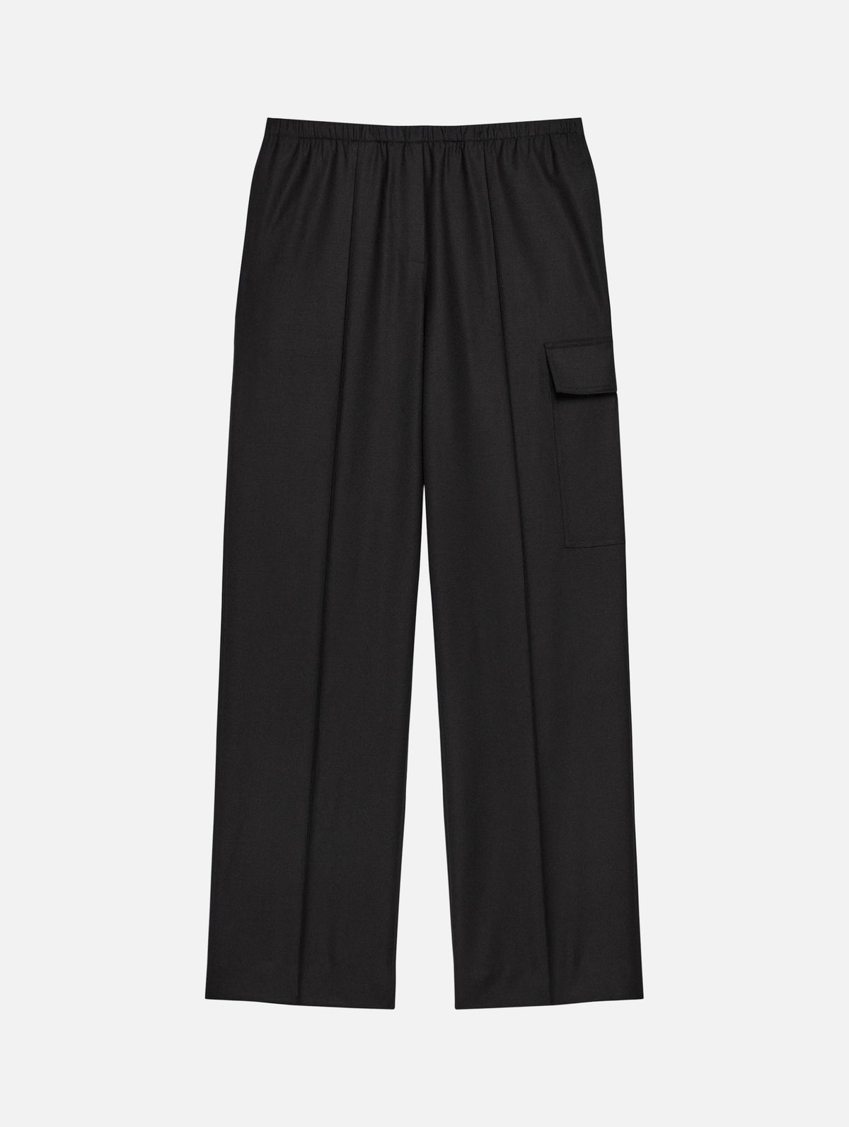 Relaxed Cargo Trousers in Black