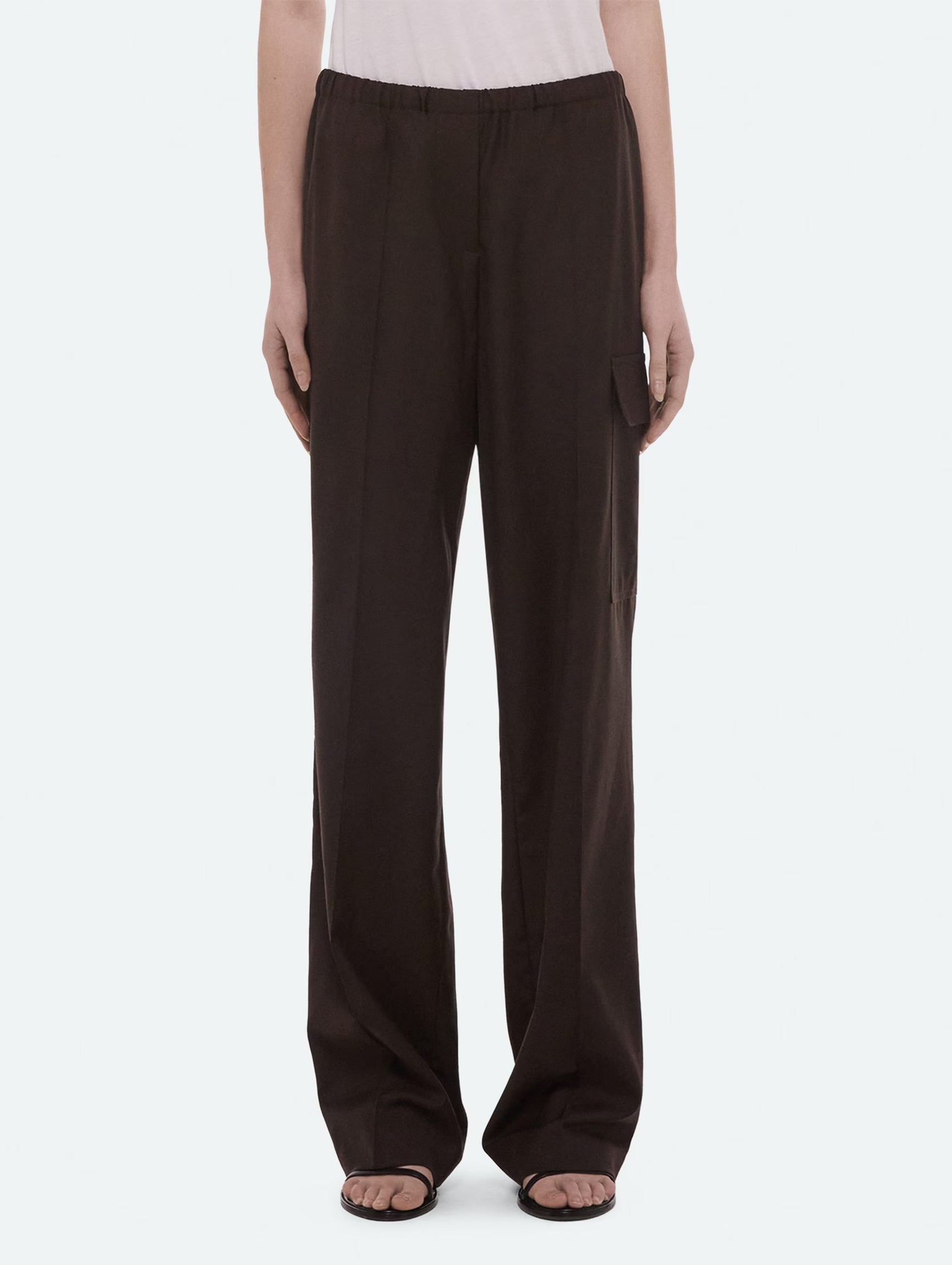 Relaxed Cargo Trousers in Dark Chocolate