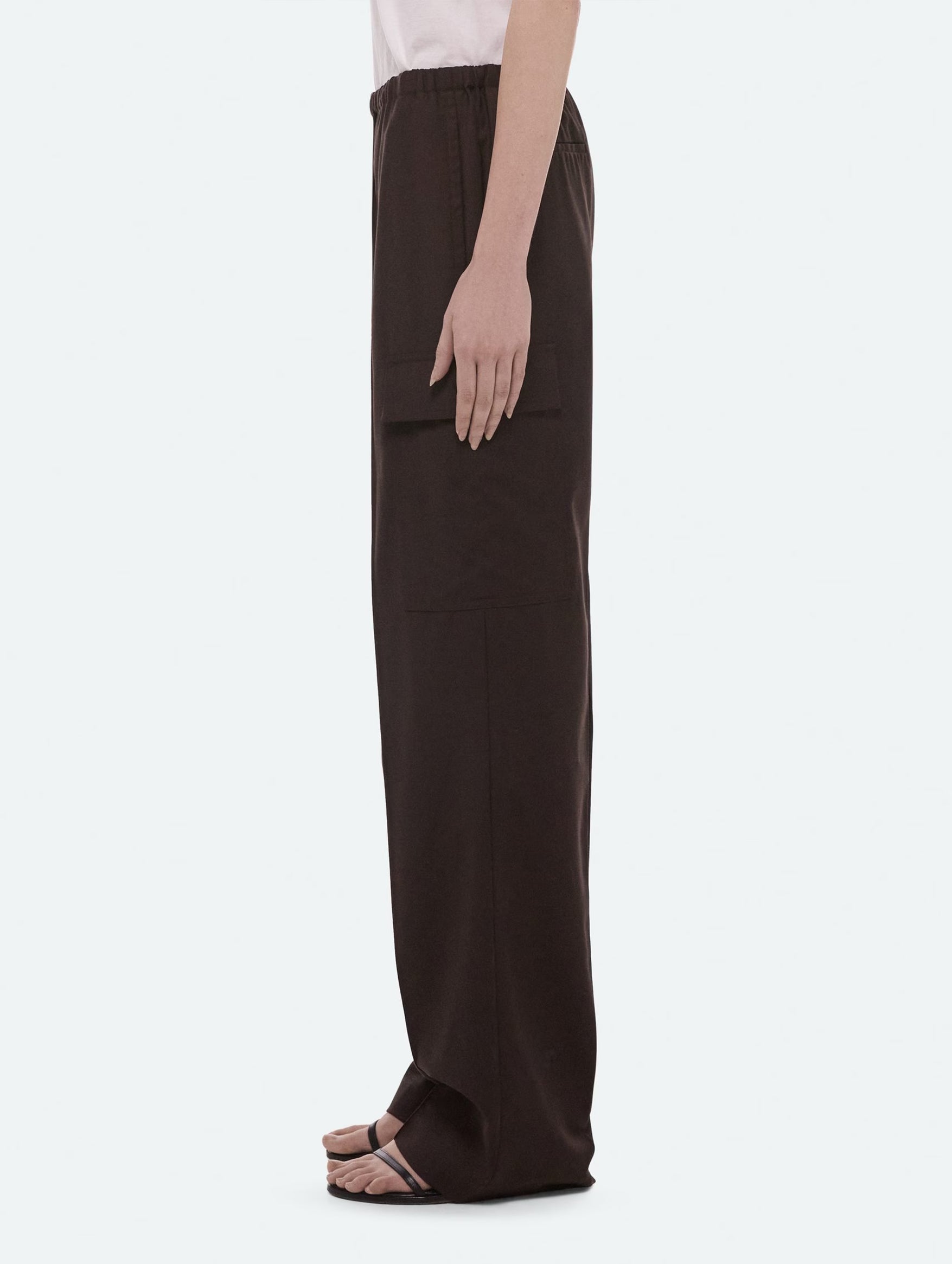 Relaxed Cargo Trousers in Dark Chocolate