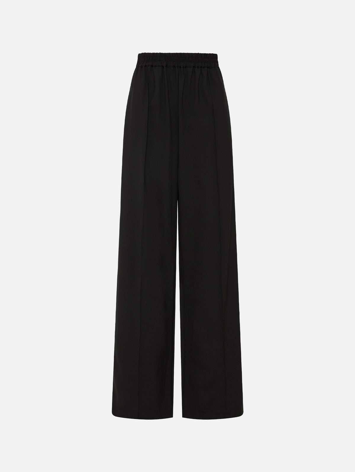 Relaxed Pin-Stitch Trouser in Black