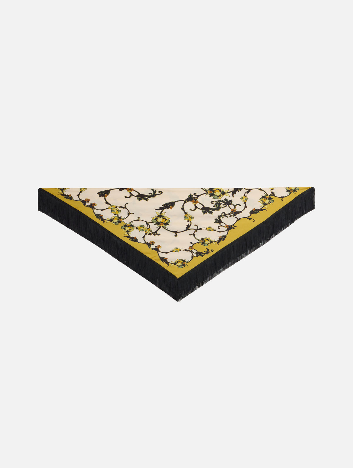 Reversible Fringe Foulard 90 in Buttercup Placée