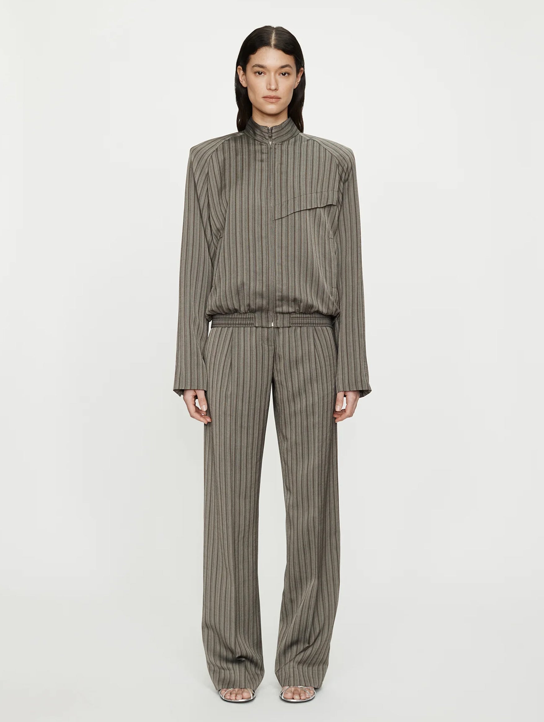 Reyer Bomber Jacket in Graphite Stripe