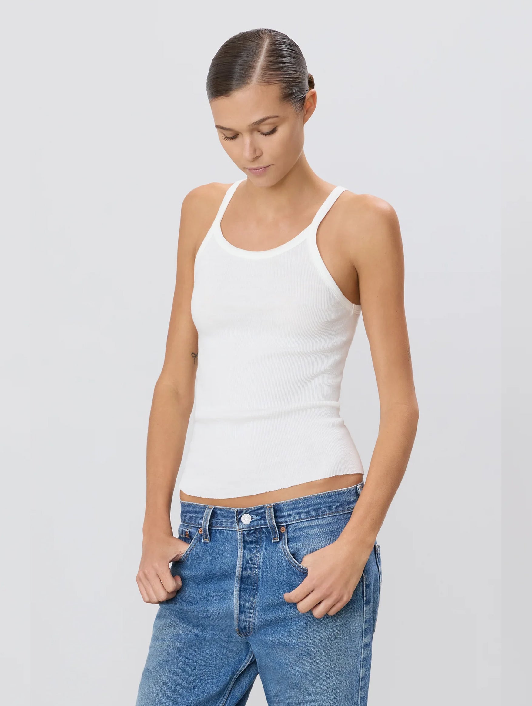 Rib Tank in Ivory