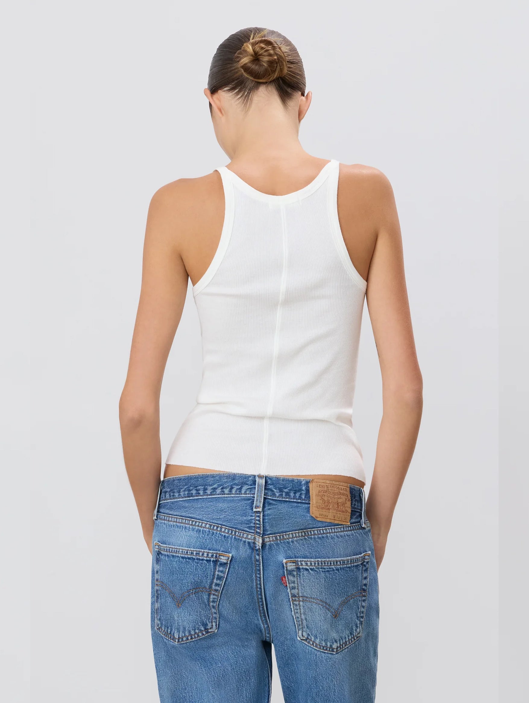 Rib Tank in Ivory