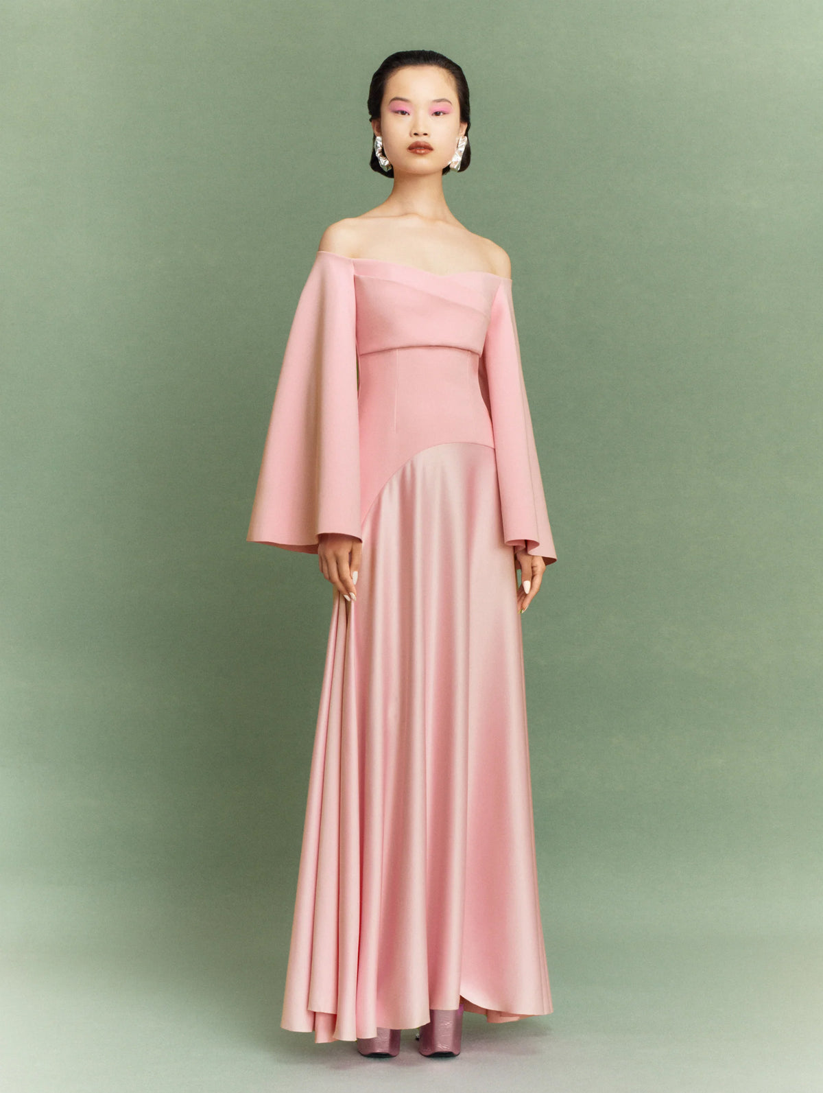 Rina Maxi Dress in Putty Pink