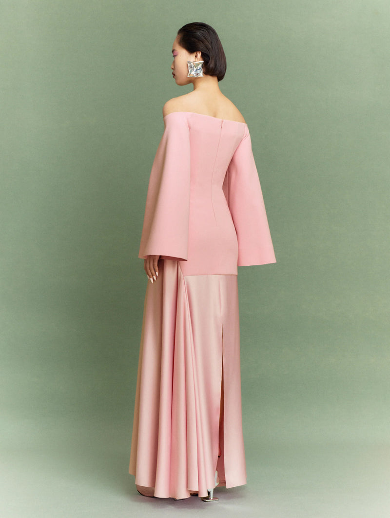Rina Maxi Dress in Putty Pink