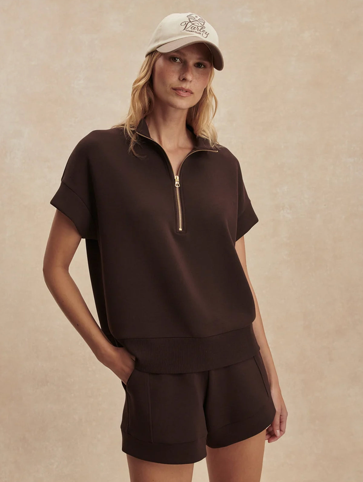 Ritchie Short Sleeve Sweat in Coffee Bean