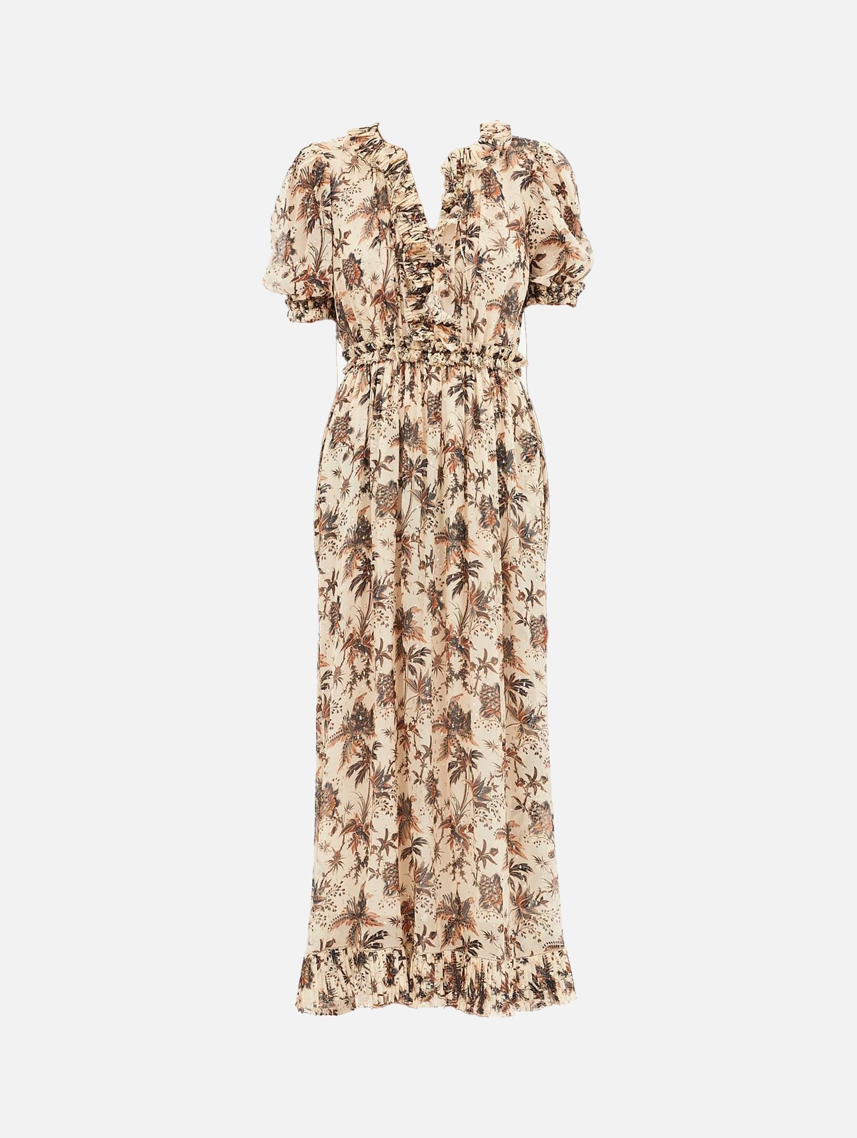 Rosamunde Puff Sleeve Dress in Cameo