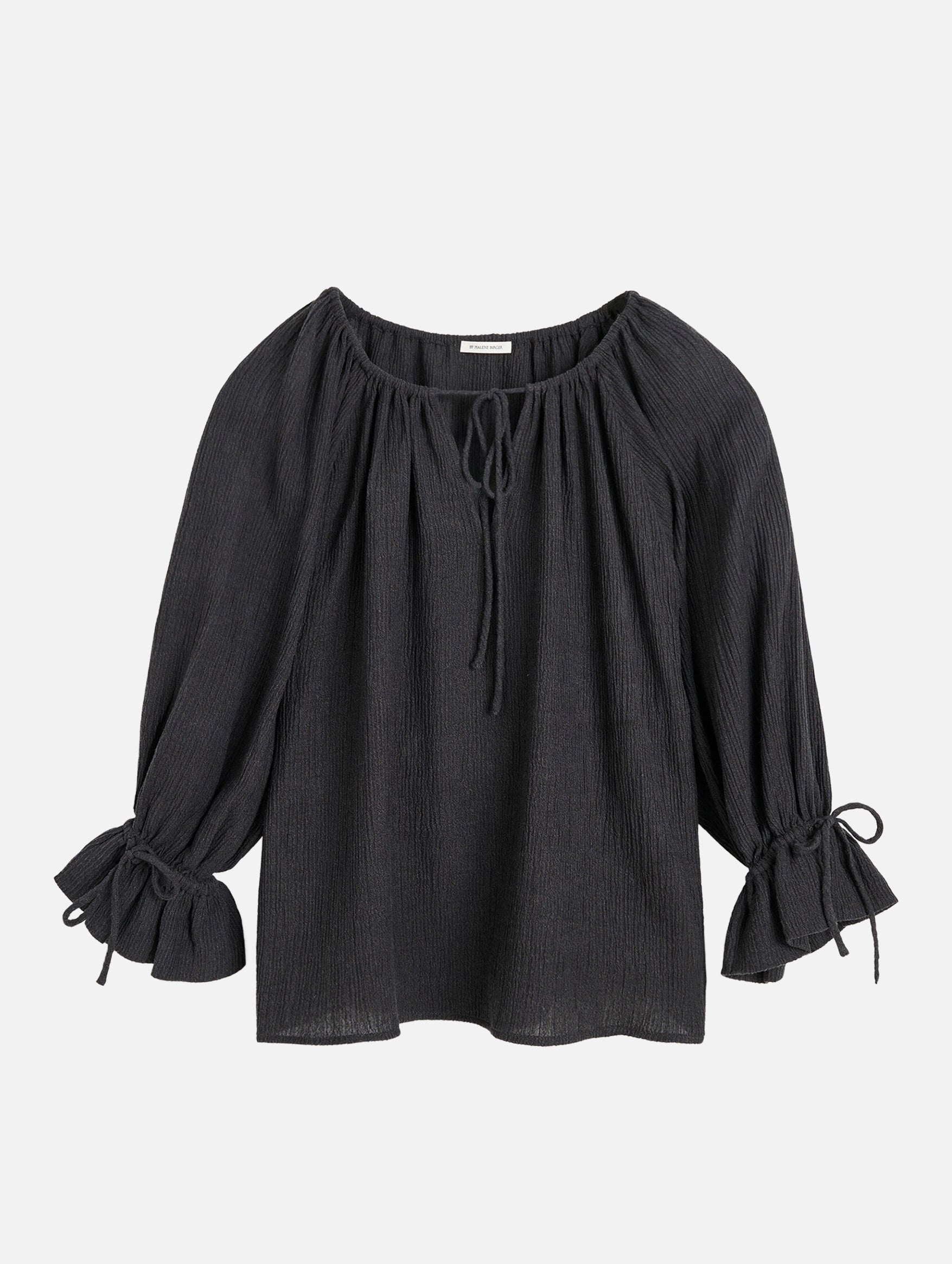 Rose Weave Blouse in Black