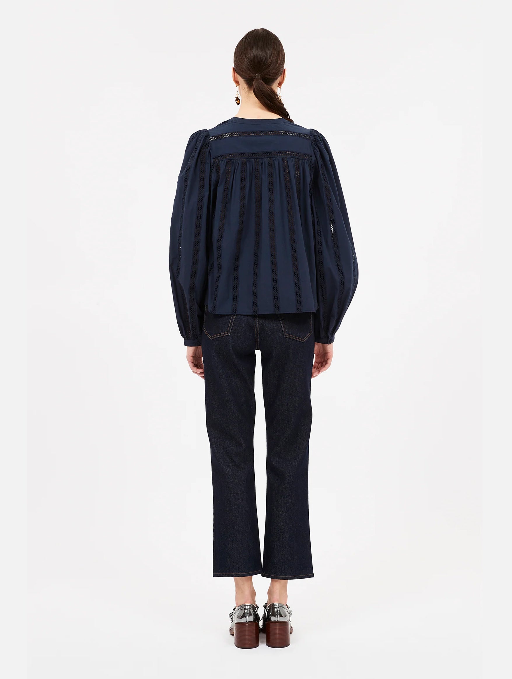 Rowan Cotton Blouse in Midnight