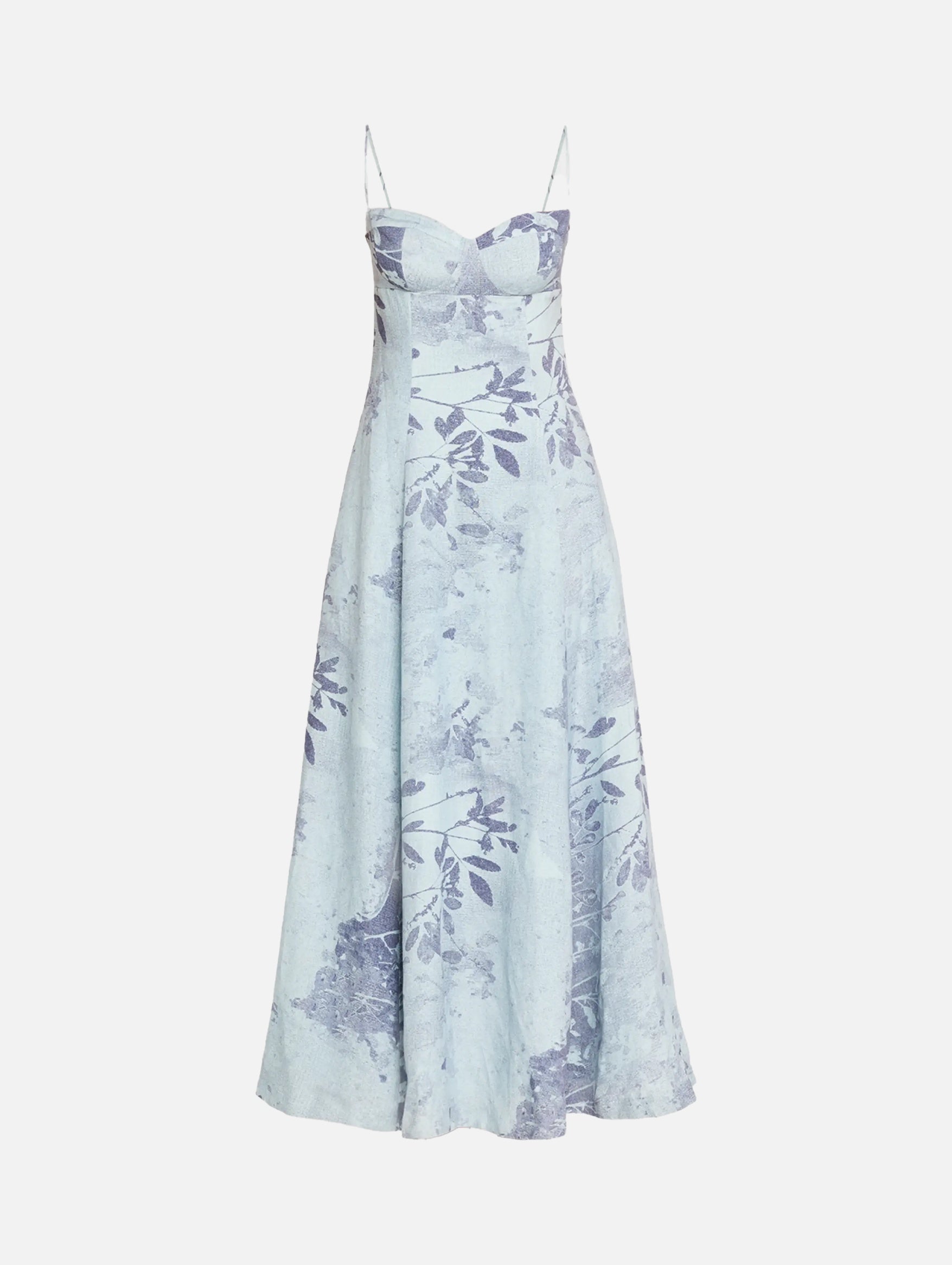 Rudie Bustier Maxi Dress in Sky Floral