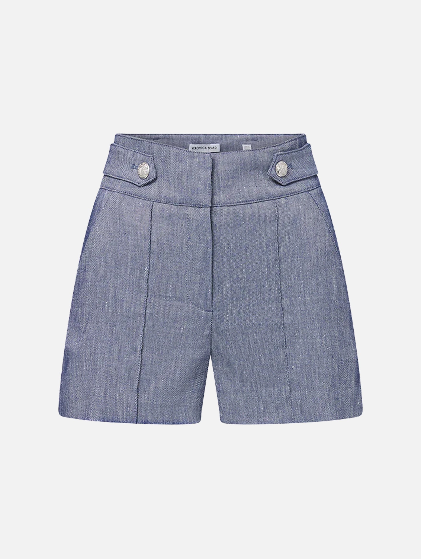 Runo Linen Short in Blue Melange