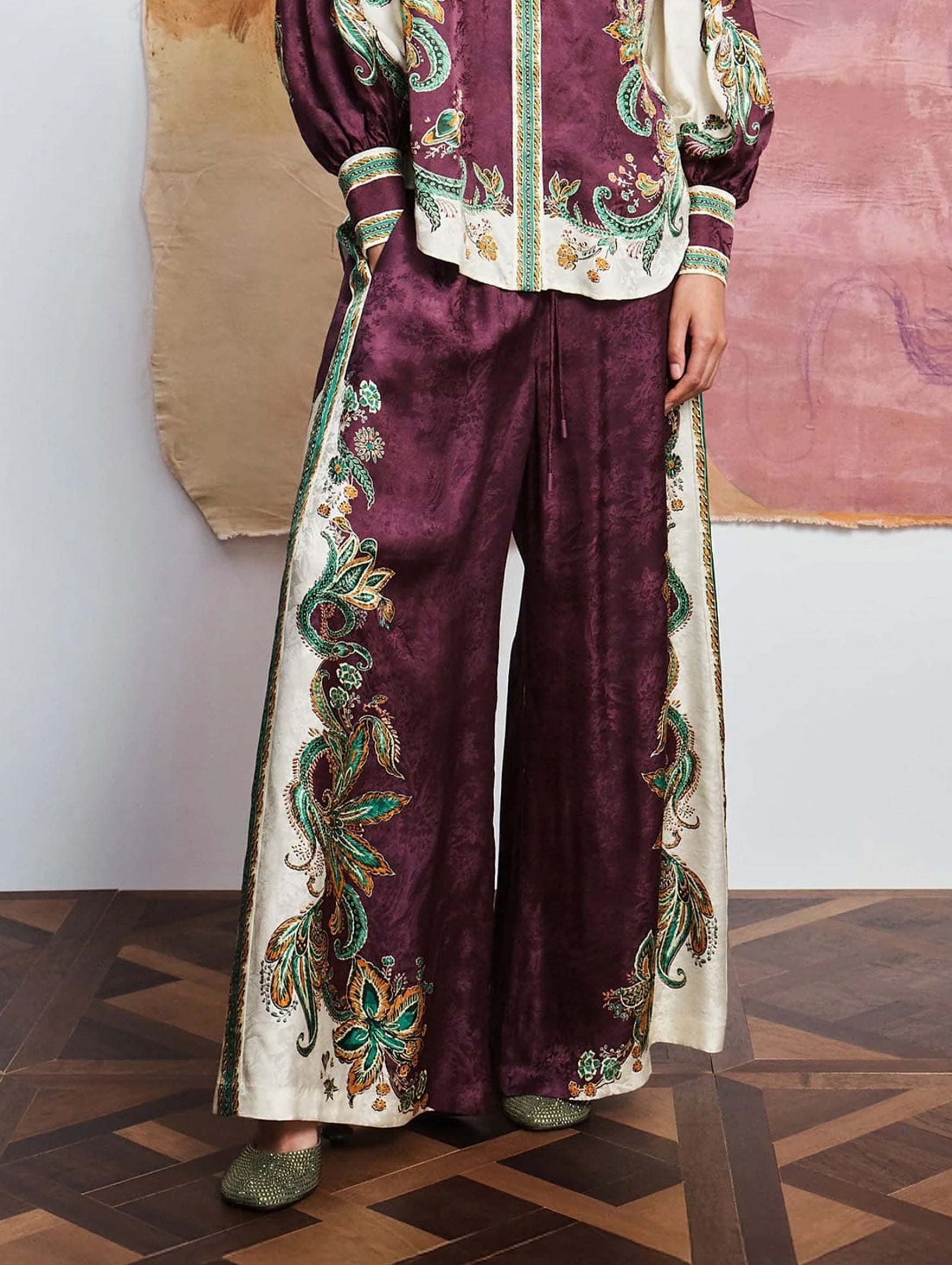 Ruthie Pant in Plum Multi