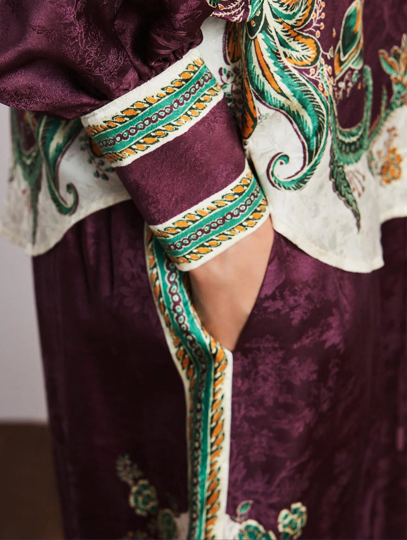 Ruthie Pant in Plum Multi