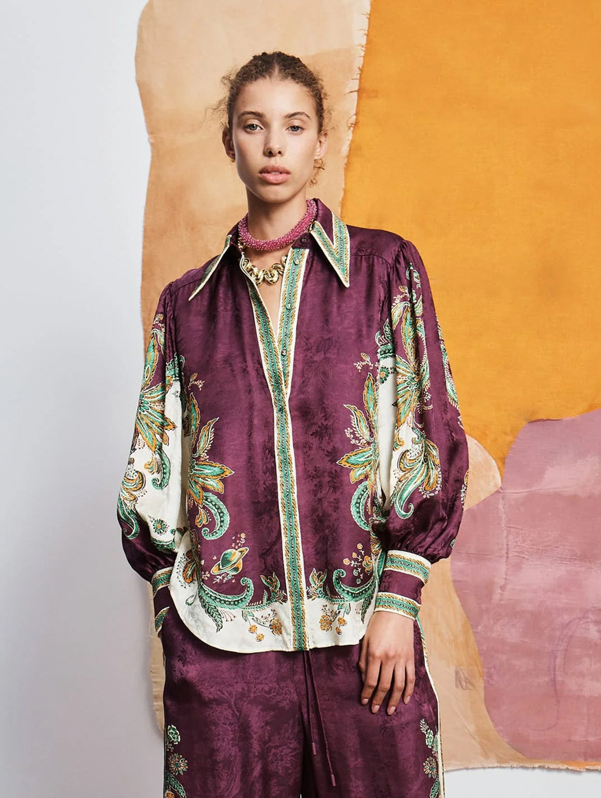 Ruthie Shirt in Plum Multi