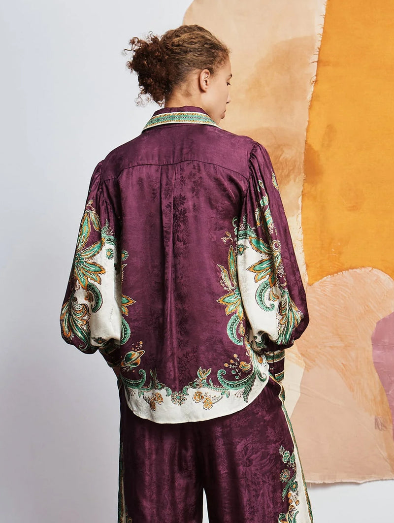 Ruthie Shirt in Plum Multi