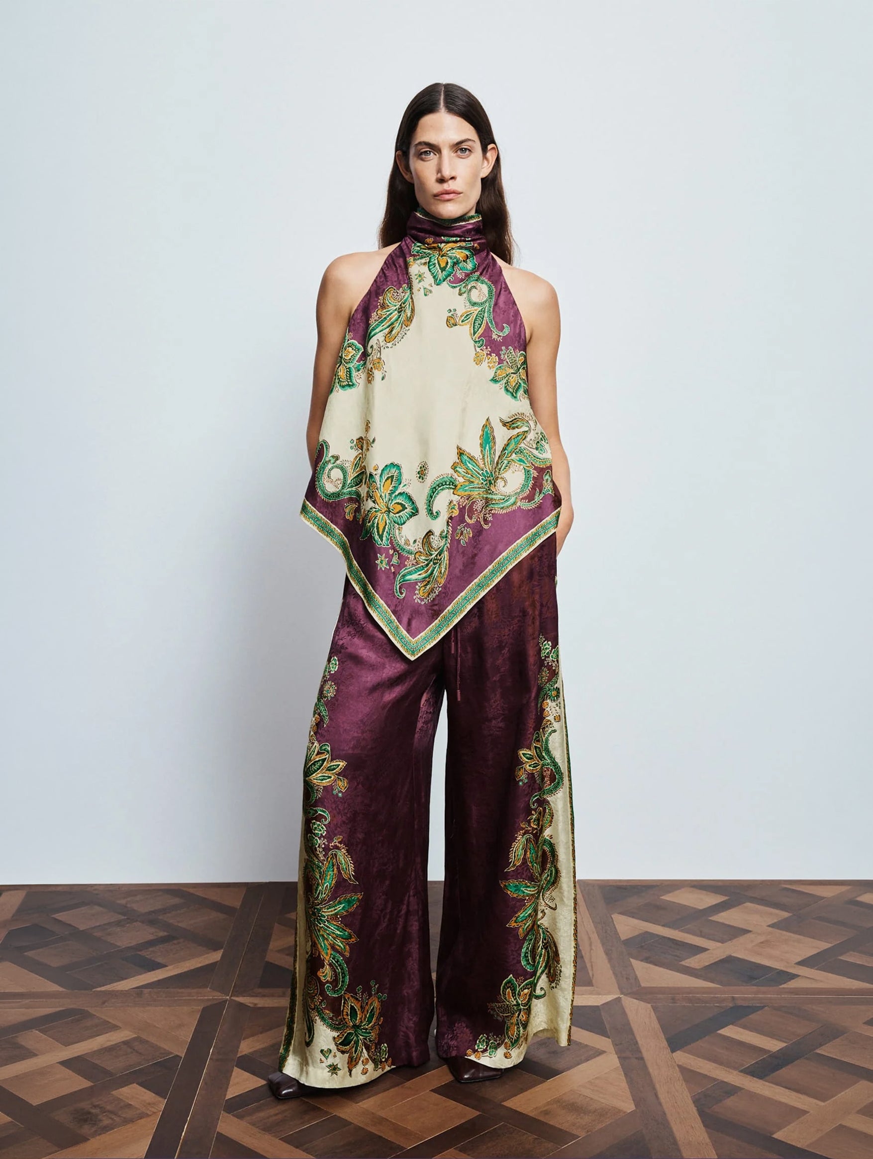 Ruthie Top in Plum Multi
