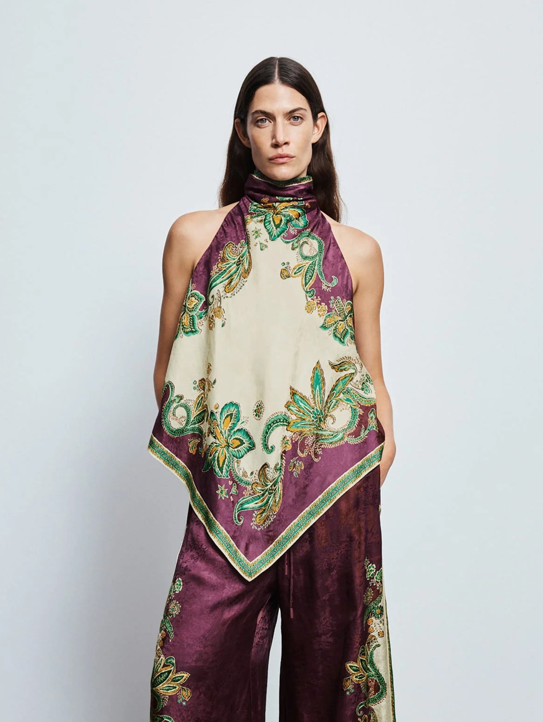 Ruthie Top in Plum Multi