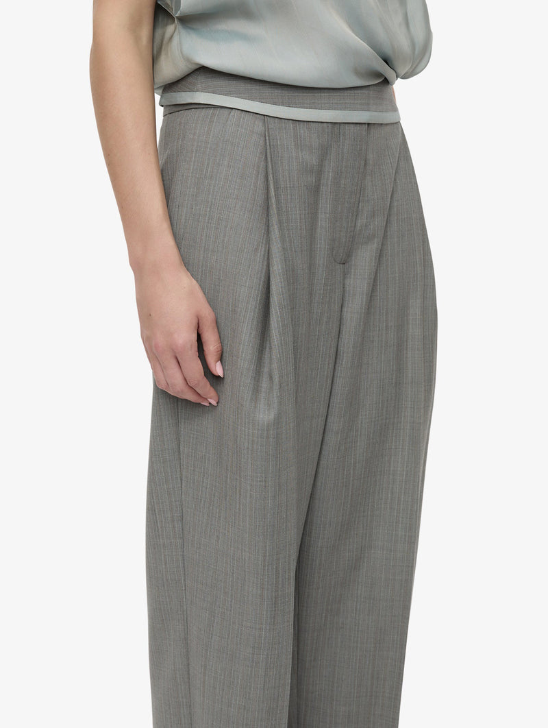 Sashed Tailored Trouser in Slate Stripe