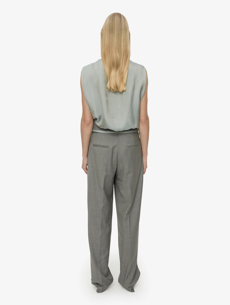 Sashed Tailored Trouser in Slate Stripe