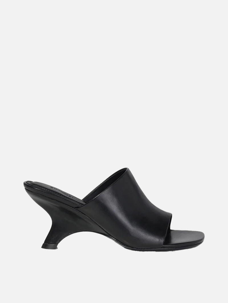 Shadow Mule Leather Sandal in Black