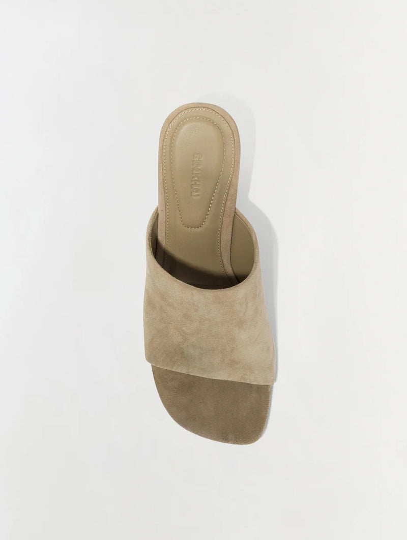 Shadow Mule Suede Sandal in Desert
