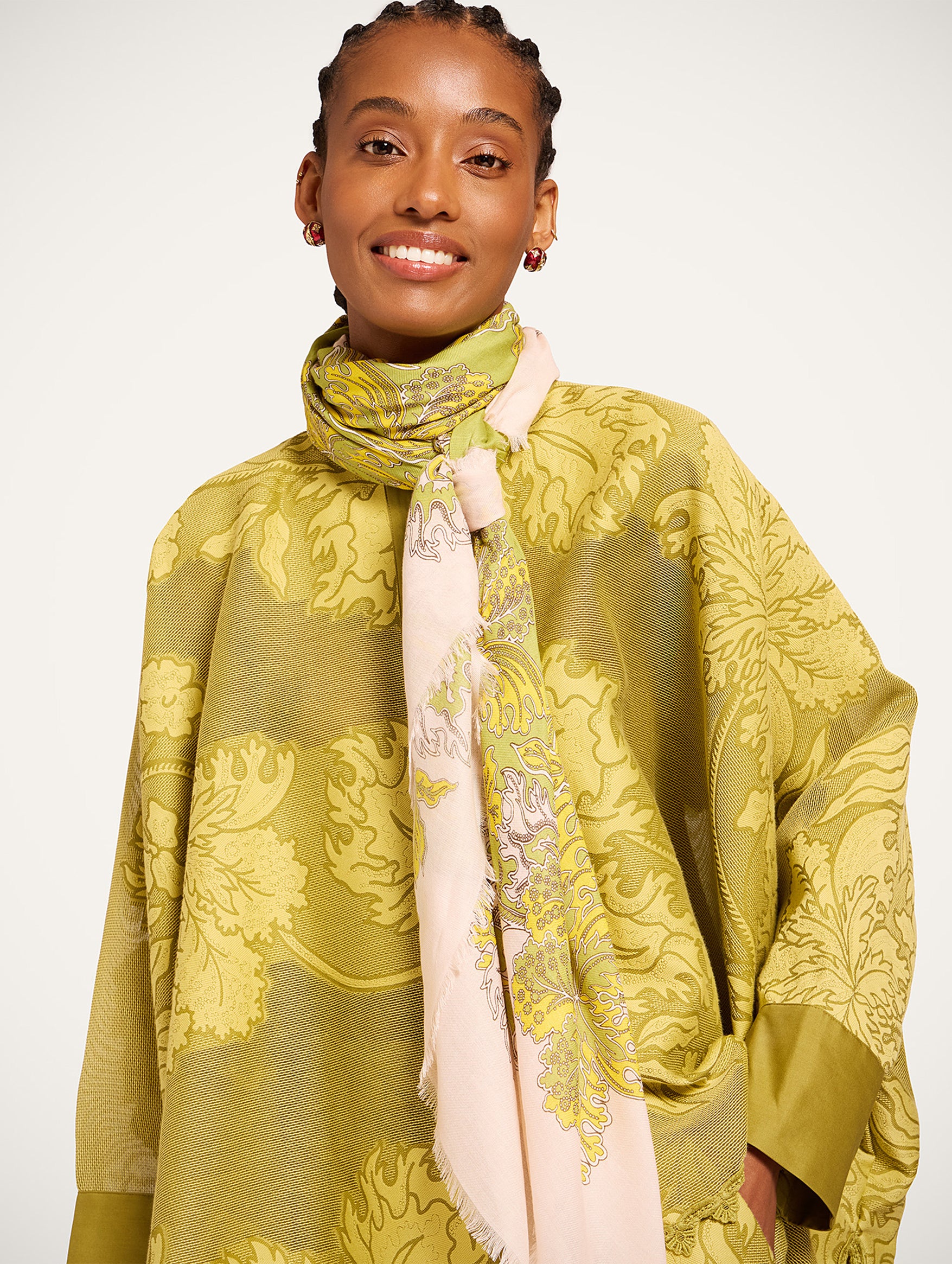 Foulard 140 in Swathe Placée Pink