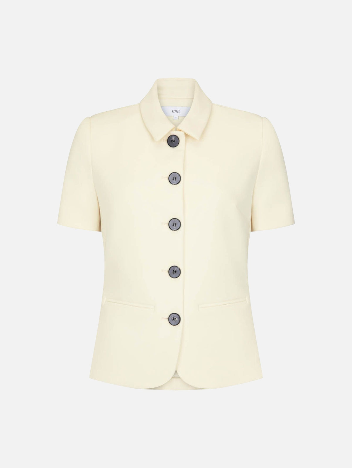Short Sleeve Bardot Blazer in Bone