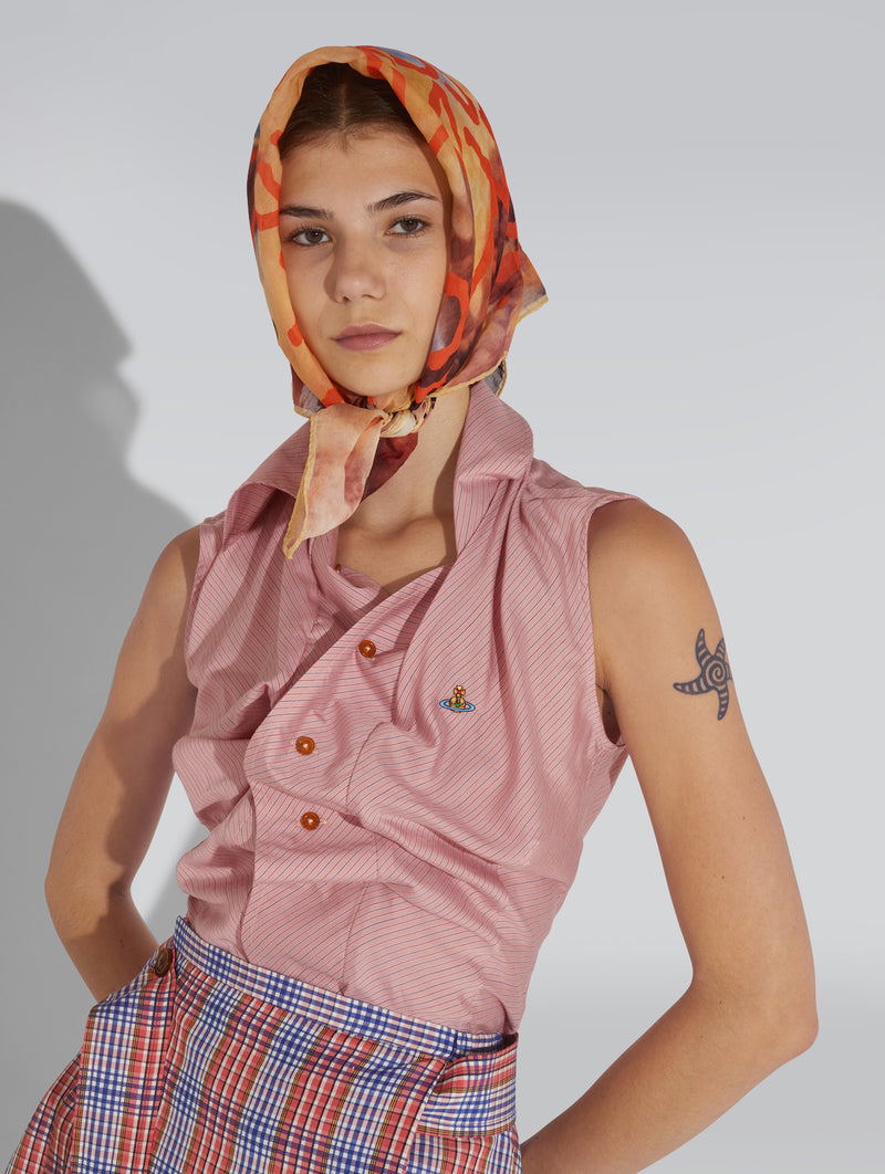 Short Sleeve Drunken Shirt in Pink