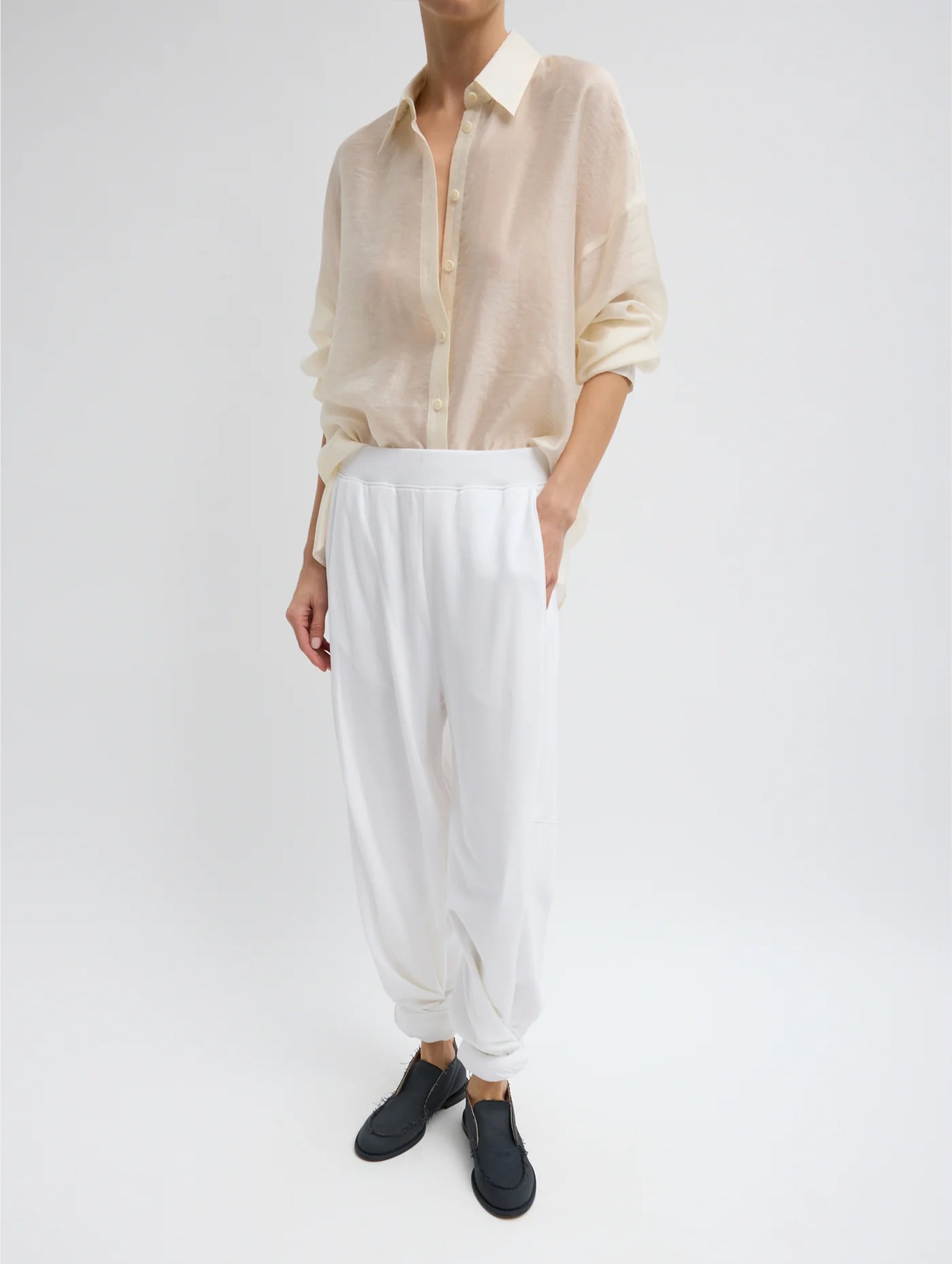 Summer Voile Oversized Shirt in Ivory