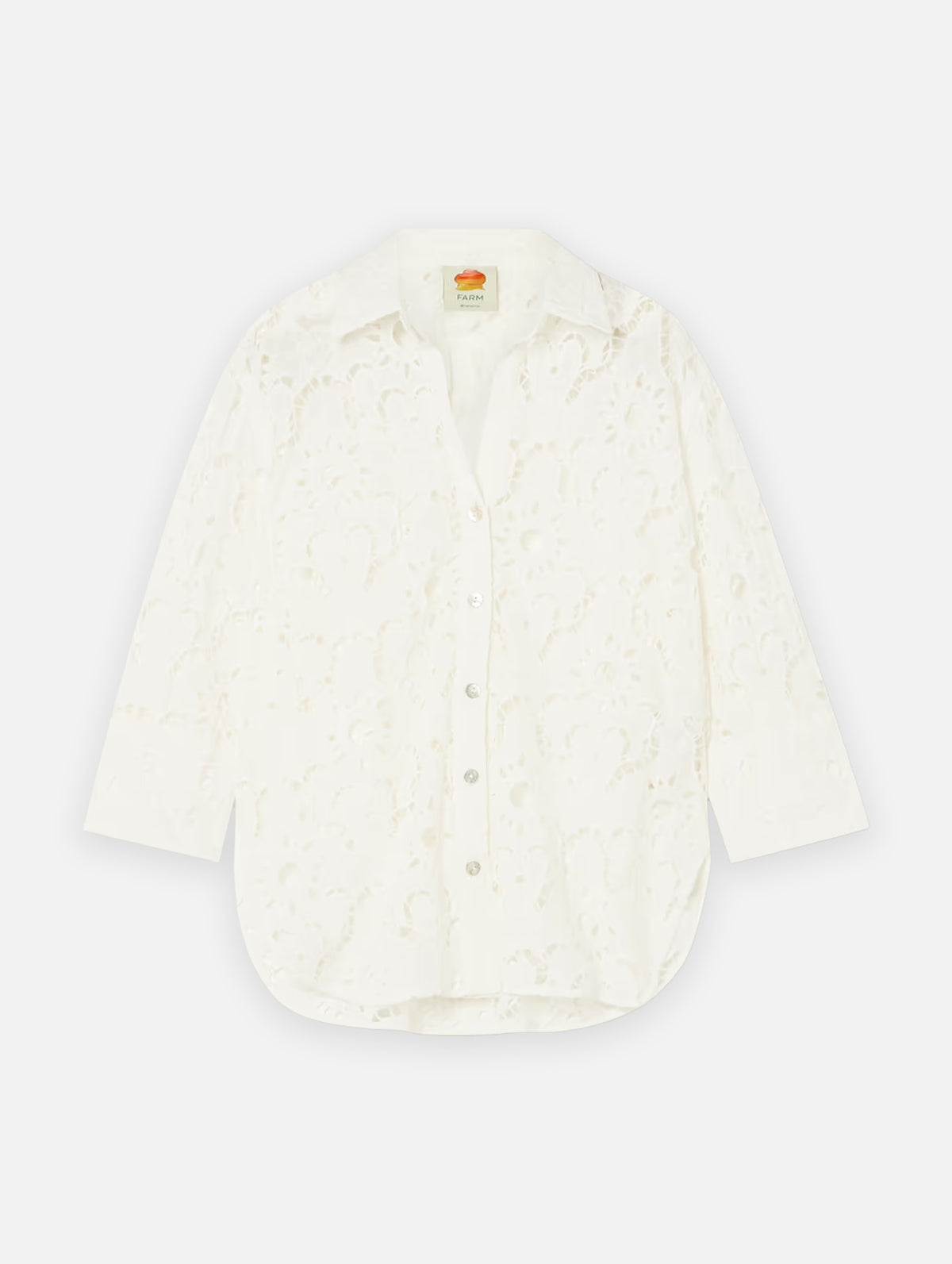 Sun Eyelet Shirt in Off-White